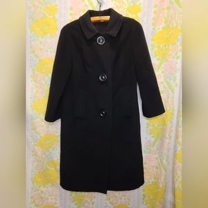 Vintage 1950s black wool peacoat